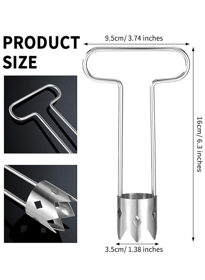 Red Bell Pepper Seed Corer, Upgraded T Shaped Vegetable and Fruit Corer Stainless Steel Tomato Apple Seed Remover Tool Practical Kitchen Gadget for Removing Fruit & Vegetable Cores - Image 2